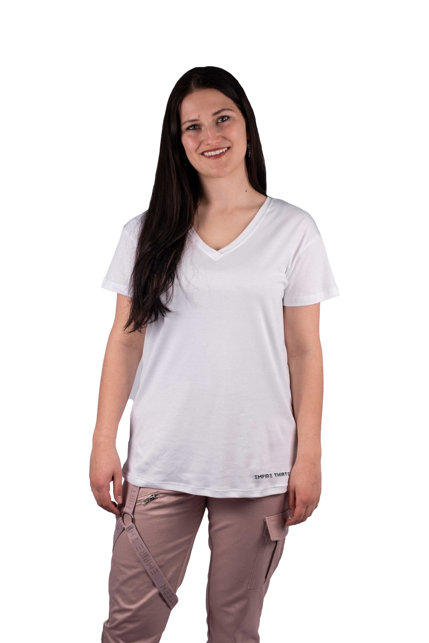 V-Neck Shirt Ladies EMPIRE weiß