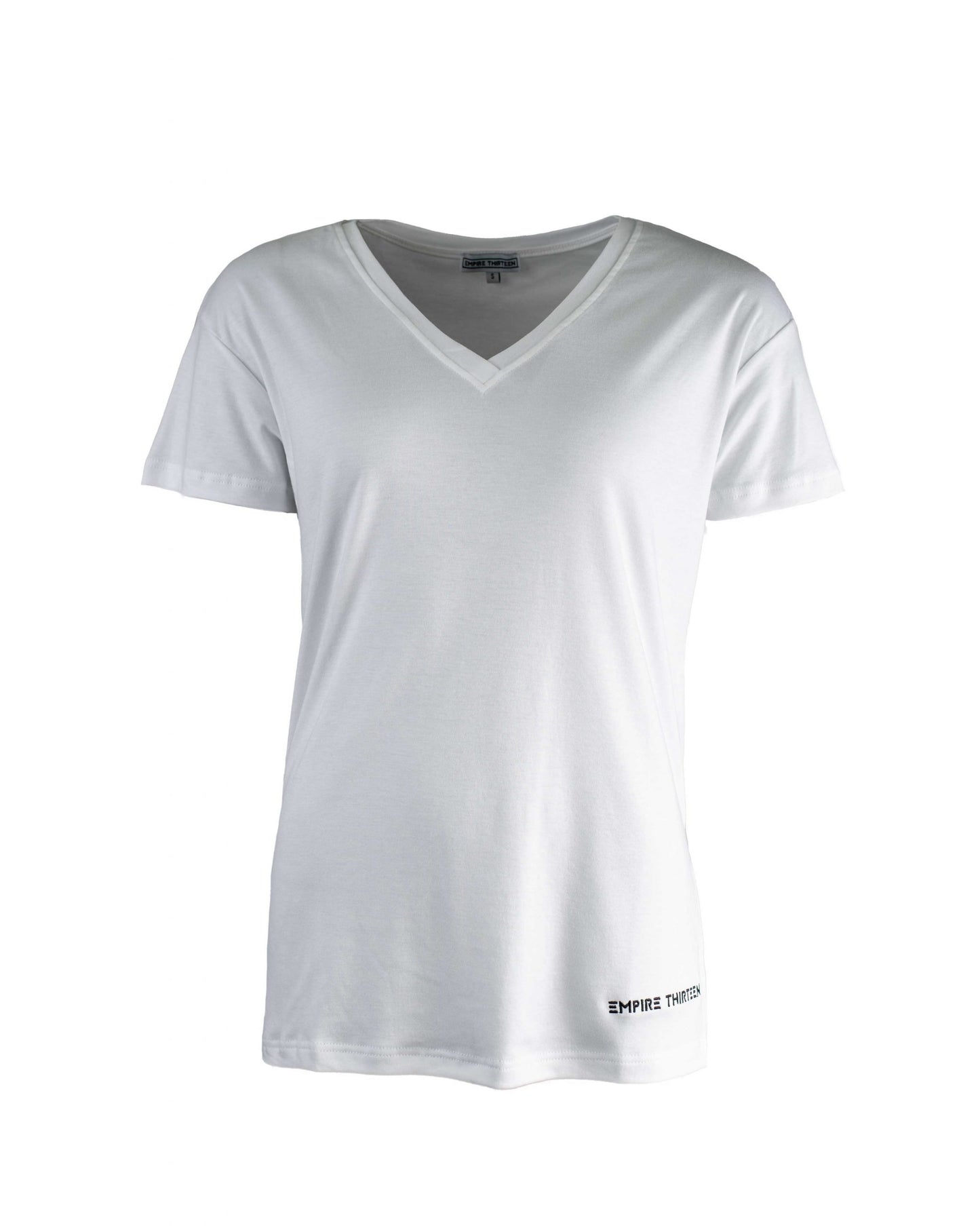 V-Neck Shirt Ladies EMPIRE white